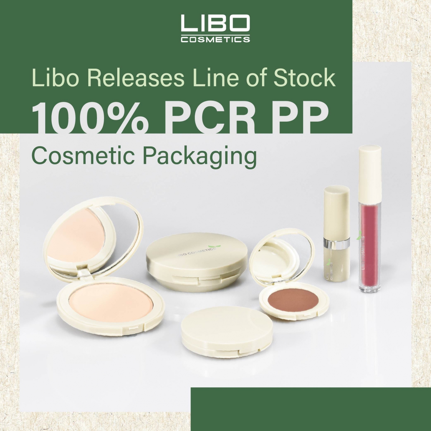 Libo Releases Line of Stock 100% PCR PP Cosmetic Packaging - Beauty ...