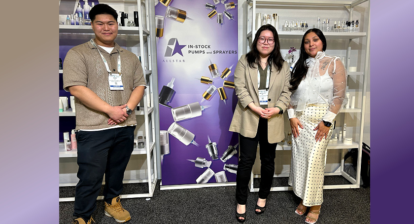The team from Allstar Packaging at Cosmoprof NA in Miami.