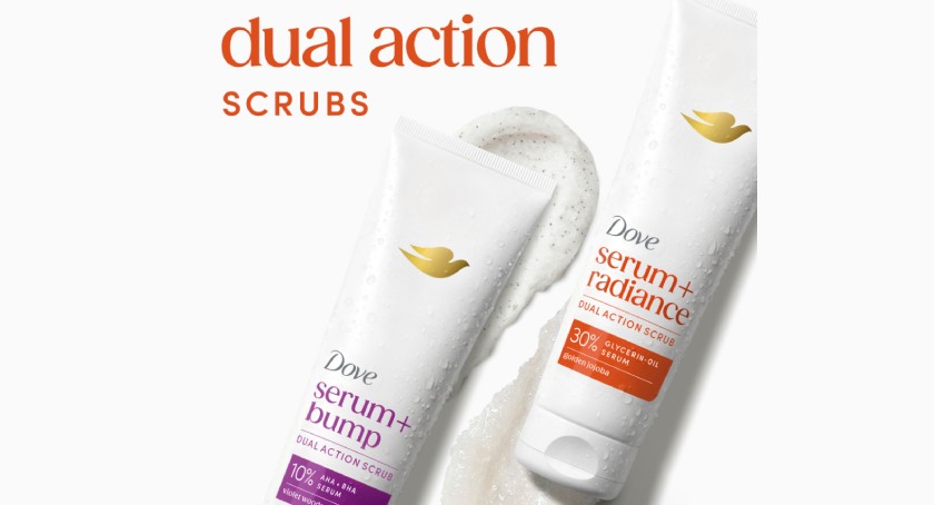 Dove Introduces Serum+ Dual Action Body Scrubs